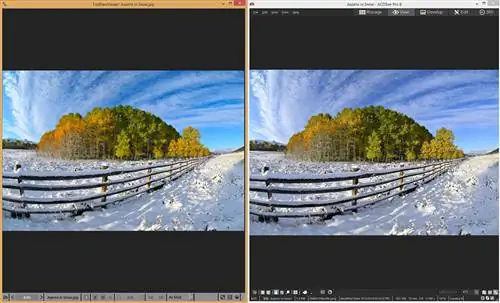 FastRawViewer против ACDSee Pro до управления цветом