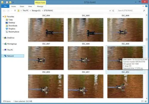 Просмотр изображения RAW в Microsoft Windows 8.1