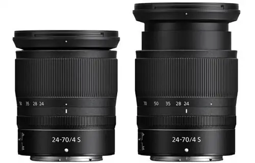 Заблокированный и разблокированный Nikon Z 24-70mm f4 S