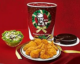 Еда Кентукки Жареная курица - рождественская традиция для многих японских
