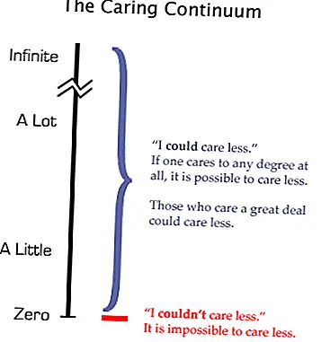 Это «Я не забочусь об меньше», а не «Я не могу уделить меньше внимания»,