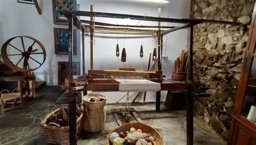 Мастерская и прялка в Ткацкой мастерской