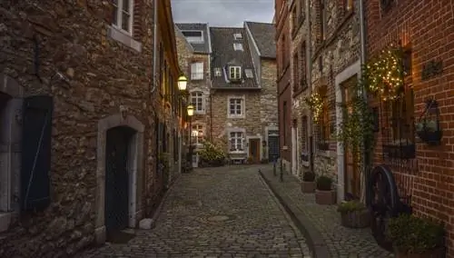 Архивное изображение города на Рождество