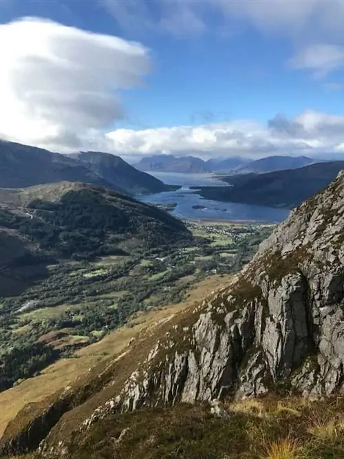 Вид на Глен Коу со стороны Сгорр-нам-Фианнаид в Шотландии. Фотографии Aonach Eagach Брайана Стэнтона.