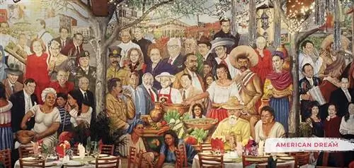 Знаменитая фреска в Mi Tierra Cafe, Сан-Антонио, Техас.