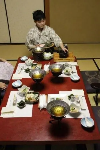 Ужин Yunoshimakan Onsen в номере