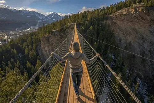 Потрясающий Golden Skybridge и Icefield Skywalk Британской Колумбии