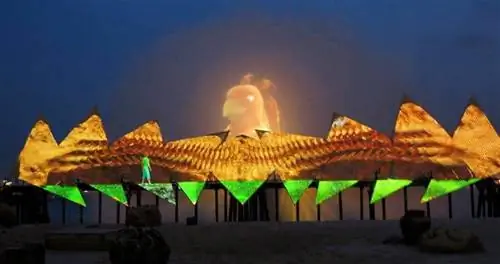 Водно-световое шоу Wings of Time на острове Сентоза