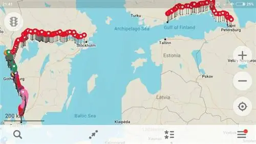 Карта велопутешествия по Скандинавии.