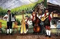 Музыканты Tiroler Alpenbuhne в Инсбруке.