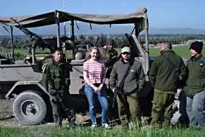С солдатами ЦАХАЛа на границе с Иорданией
