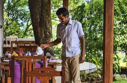 обед на террасе