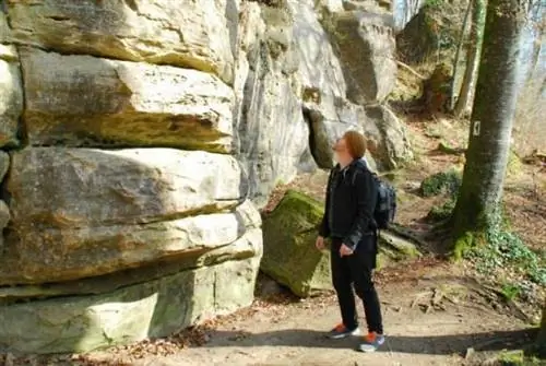 На пешеходной тропе.