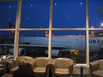 Зал бизнес-класса Swiss/Lufthansa в аэропорту имени Джона Кеннеди в Нью-Йорке.