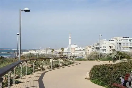 Прогулка вдоль пляжа в Тель-Авиве.