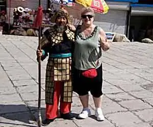Автор с Чингисханом