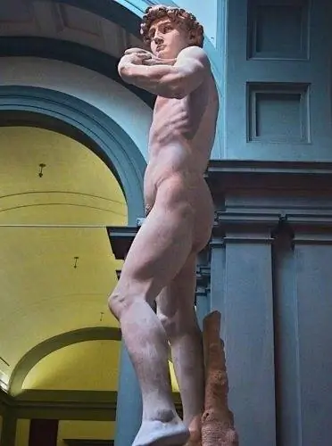 Статуя Давида Микеланджело в Академии во Флоренции