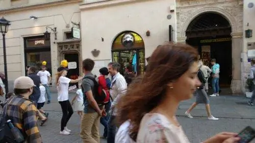 Уличная сцена в Кракове.