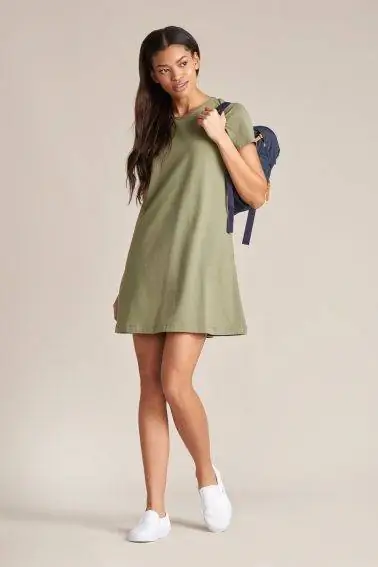 Голубое свободное платье United by