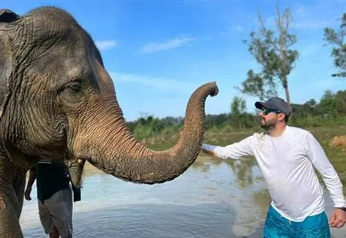 Сын автора в парке ухода за слонами - фото Норин Компаник-j.webp