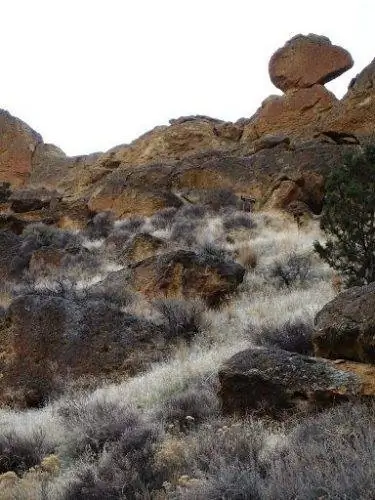 Скала Monkey Face Rock в государственном парке Смит-Рок.