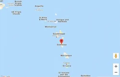 Карта Доминики