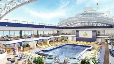 Вид на павильон королевы Анны, изображение от Cunard