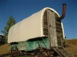 Повозка для овец - отличное место для сна.