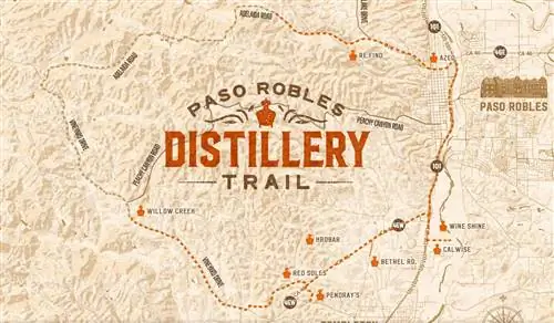 Тропа винокурни Пасо Роблес, где вы можете найти винокурни Пасо Роблес по всему району.