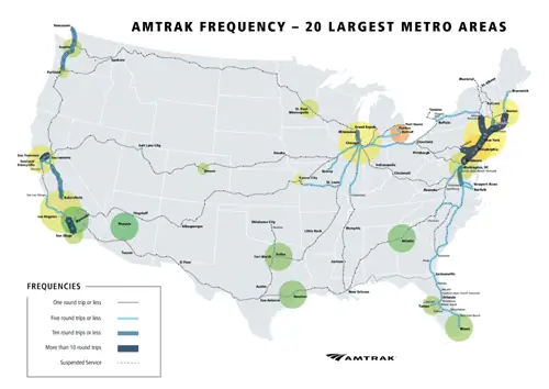 Северо-восточный коридор - самая популярная железнодорожная линия Amtrak.