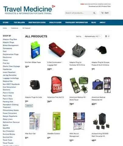 Travmed.com снабжает путешественников широким ассортиментом товаров для следующей поездки.