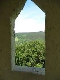 Вид на Тюрингенский лес из замка Вартбург.