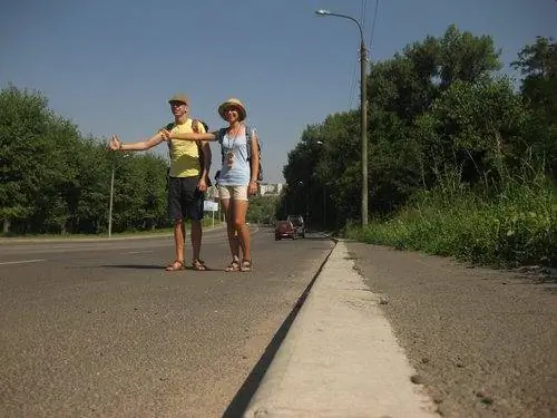 Анна и Богдан, автостопщики из Украины.