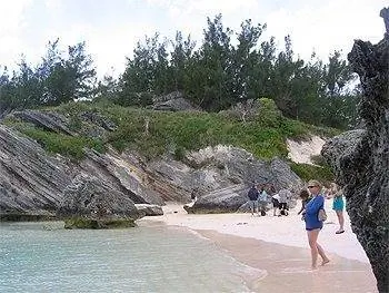 На пляже на Бермудских островах