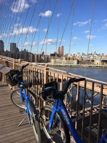 Велосипедный тур My City предлагает потрясающий вид на горизонт Манхэттена.