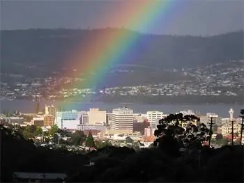 Радуга над Хобартом.