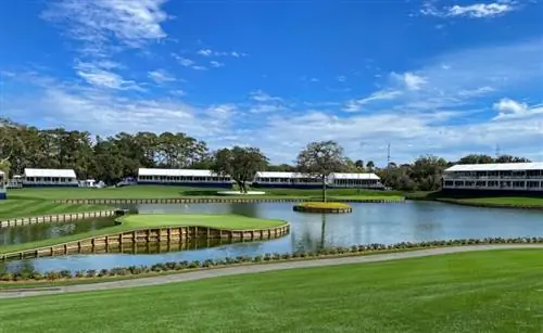 Одна из самых легендарных лунок в гольфе, 17-я на поле Stadium в TPC Sawgrass, бросила вызов Тайгеру Вудсу и другим великим гольфистам. Каждый март тысячи любителей гольфа приходят посмотреть на чемпионат игроков.