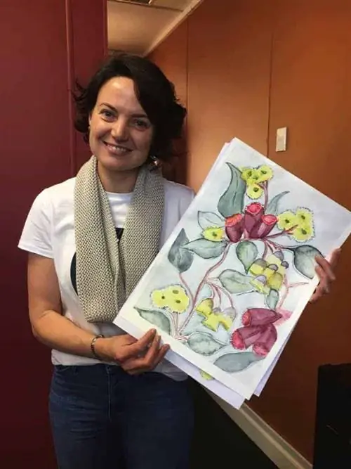 Картина с изображением полевого цветка в Равенсторпе, Западная Австралия.