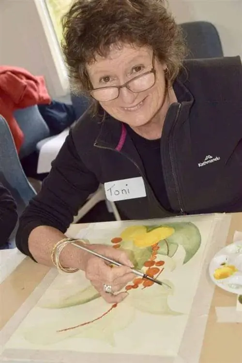 Рисуем полевые цветы в Равенсторпе, Западная Австралия.