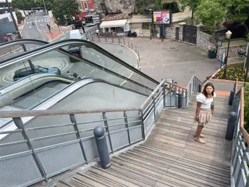 Высокие эскалаторы и лифты облегчают пешеходам передвижение по холмам Монако.