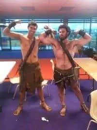 Автор в набедренной повязке.