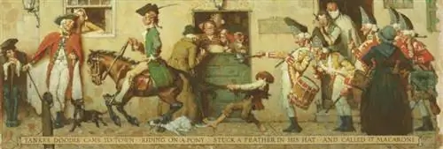 Знаменитая фреска Yankee Doodle, нарисованная Норманом Роквеллом в отеле Nassau Inn в Принстоне.