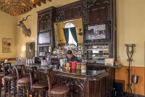 Бар отеля Todos Santos Inn в Тодос-Сантосе, Мексика.