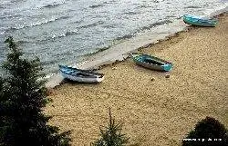 Рыбацкие лодки на Охридском озере.