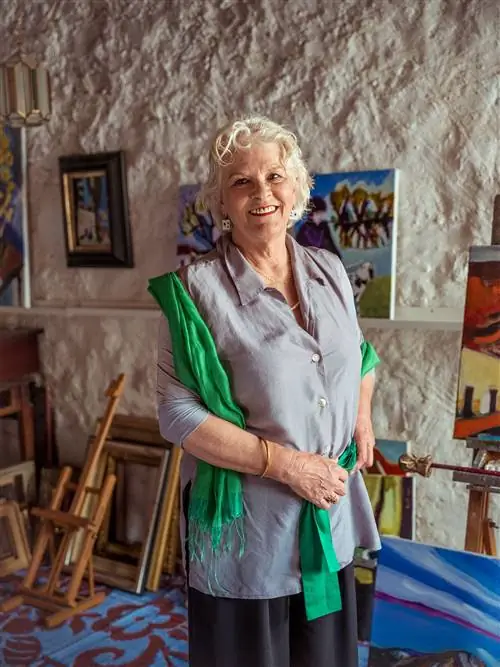 портрет голландской художницы Марии ван Хесвейк Каланды, сделанный в ее мастерской в Каланде.