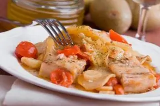 Картофель с треской