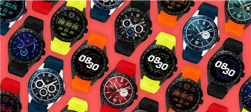 Различные циферблаты часов TAG Heuer Connected.