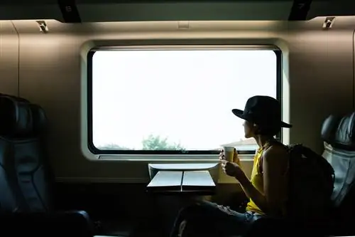 девушка в поезде