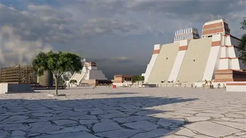 Темпло Майор и Цомпантли в Теночтитлане.