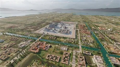 Вид на юг Теночтитлана.